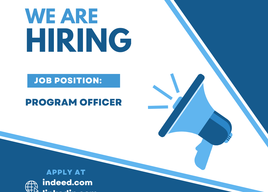 We Are Hiring a Program Officer! Apply Today!